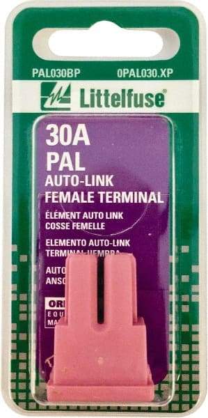 Value Collection - 30 Amp, Automotive Fuse - Pink, Littlefuse PAL030 - Exact Industrial Supply