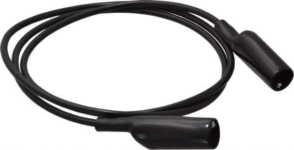 Pomona - Black Electrical Test Equipment Patch Cord - Use with Alligators Test Clips - Exact Industrial Supply