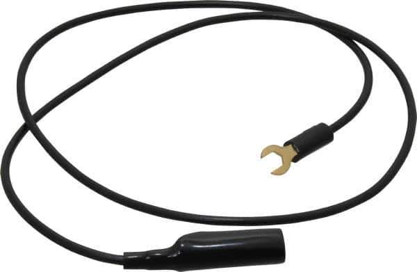 Pomona - Black Electrical Test Equipment Clip - Use with Insulated Spade Lug - Exact Industrial Supply