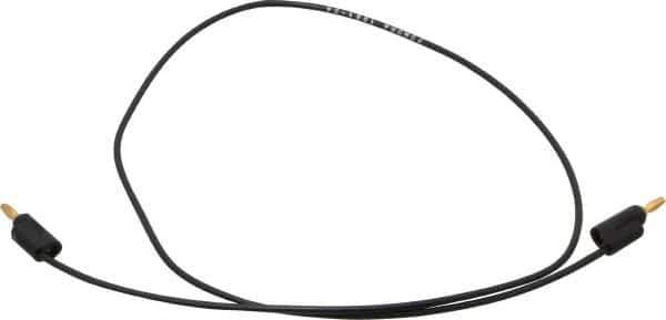 Pomona - Black Electrical Test Equipment Leads - Use with Banana Plugs - Exact Industrial Supply