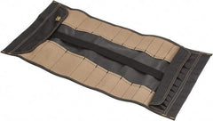CLC - 32 Pocket Black & Brown Polyester Tool Roll - 28" Wide x 1" Deep x 14" High - Exact Industrial Supply