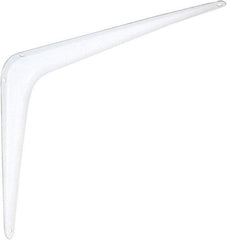 National Mfg. - 100 Lb Capacity, White Shelf Brackets - 8" Long x 10" High x 1-1/2" Wide - Exact Industrial Supply
