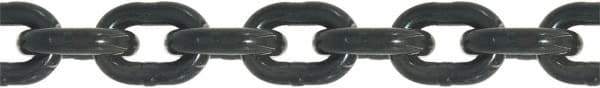 Value Collection - 5/8" Welded Alloy Chain - 18,100 Lb Capacity, Grade 80, 150' Long, Black Finish - Exact Industrial Supply