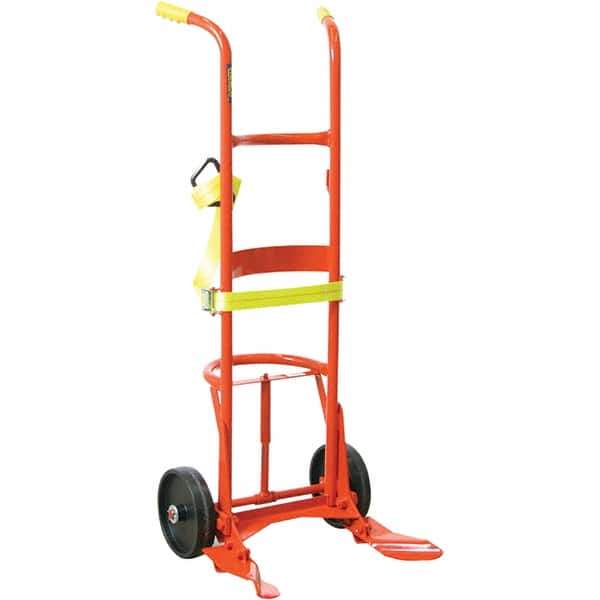 Wesco Industrial Products - 1,000 Lb Load Capacity, 30, 55 & 85 Gal Pail Tipper - 23-3/4" Wide x 60" High, 2 Steel Wheels - Exact Industrial Supply