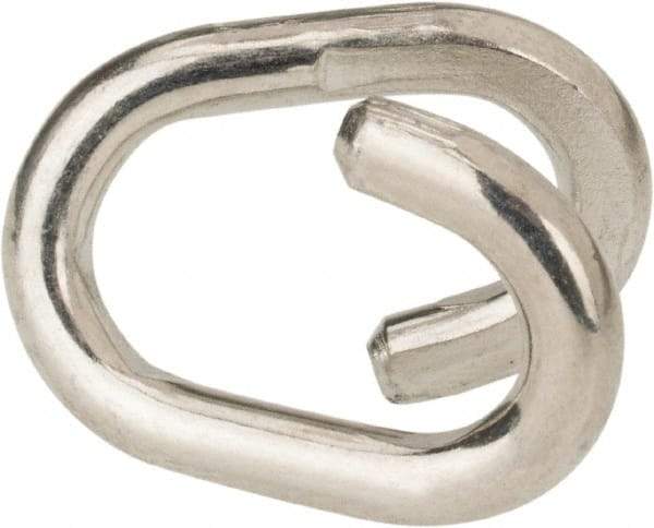 Value Collection - Q235 Grade Blue Zinc Plating A3 Open End Link - 3/8" Diameter, 1,250 Lb Load Limit - Exact Industrial Supply