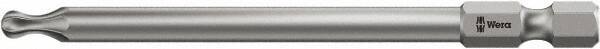 Wera - T30 Torx Bit - 1/4" Hex Drive, 3-1/2" OAL - Exact Industrial Supply