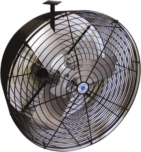 Schaefer Ventilation Equipment - 20" Blade, 1/3 hp, 5,470 CFM, Variable Speed Industrial Circulation Fan - Ceiling Mount, 1 Speed - Exact Industrial Supply