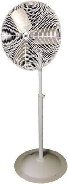 Schaefer Ventilation Equipment - 20" Blade, 1/4 hp, 3,400 & 4,100 CFM, Oscillating Industrial Circulation Fan - Pedestal, 2 Speed - Exact Industrial Supply