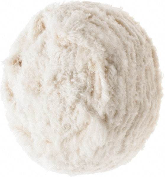 Value Collection - 3" Diam, 1/4" Shank Diam, Square End Shaped Mounted Bob - Medium Density, 3" Head Length, 2-1/2" Shank Length, Cotton Muslin - Exact Industrial Supply