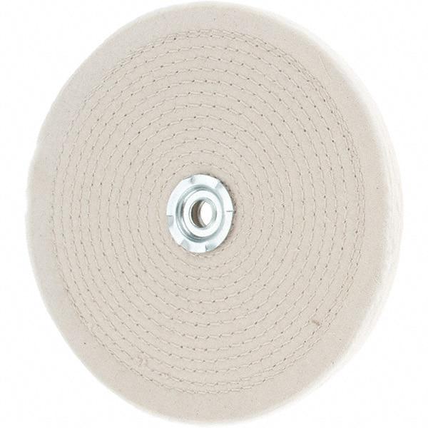 Value Collection - 8" Diam x 1/2" Thick Unmounted Buffing Wheel - 50 Ply, Polishing, 1" Arbor Hole, Hard Density - Exact Industrial Supply