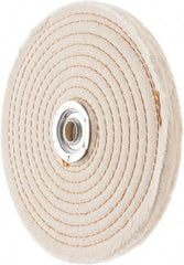 Value Collection - 6" Diam x 1/2" Thick Unmounted Buffing Wheel - 50 Ply, Polishing, 1" Arbor Hole, Hard Density - Exact Industrial Supply