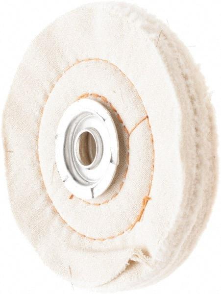 Value Collection - 4" Diam x 3/4" Thick Unmounted Buffing Wheel - 60 Ply, Polishing, 1" Arbor Hole, Medium Density - Exact Industrial Supply