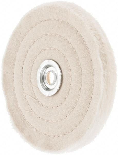 Value Collection - 6" Diam x 1/2" Thick Unmounted Buffing Wheel - 50 Ply, Polishing, 1" Arbor Hole, Medium Density - Exact Industrial Supply