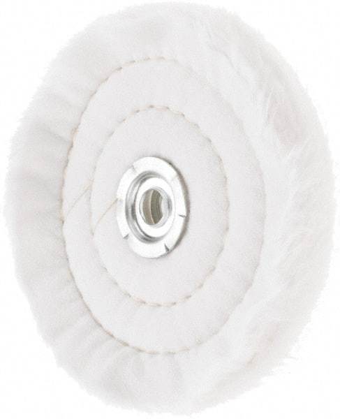 Value Collection - 6" Diam x 1/2" Thick Unmounted Buffing Wheel - 50 Ply, Polishing, 1" Arbor Hole, Soft Density - Exact Industrial Supply