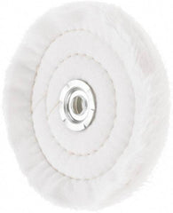 Value Collection - 6" Diam x 1/2" Thick Unmounted Buffing Wheel - 50 Ply, Polishing, 1" Arbor Hole, Soft Density - Exact Industrial Supply