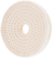 Value Collection - 6" Diam x 1/2" Thick Unmounted Buffing Wheel - 50 Ply, Polishing, 1" Arbor Hole, Hard Density - Exact Industrial Supply
