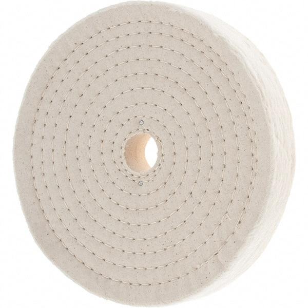 Value Collection - 8" Diam x 1" Thick Unmounted Buffing Wheel - 80 Ply, Polishing, 1" Arbor Hole, Hard Density - Exact Industrial Supply