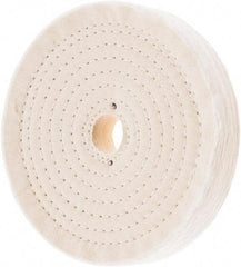 Value Collection - 7" Diam x 1" Thick Unmounted Buffing Wheel - 80 Ply, Polishing, 1" Arbor Hole, Hard Density - Exact Industrial Supply
