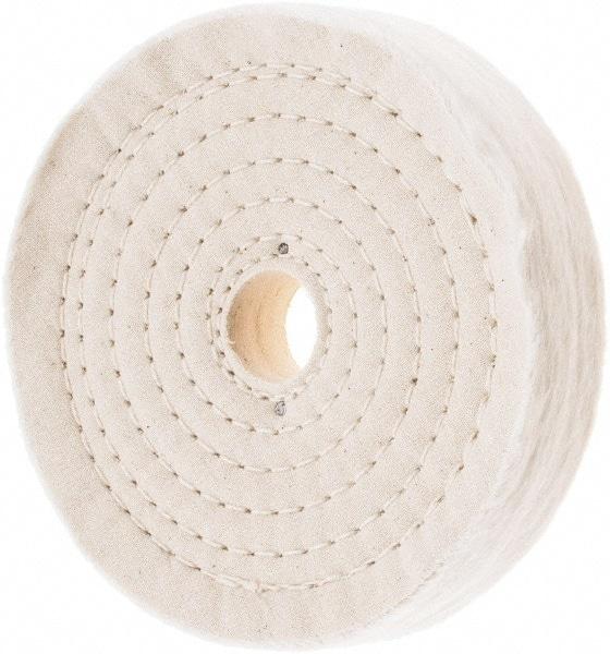 Value Collection - 6" Diam x 1" Thick Unmounted Buffing Wheel - 80 Ply, Polishing, 1" Arbor Hole, Hard Density - Exact Industrial Supply