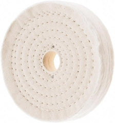 Value Collection - 6" Diam x 1" Thick Unmounted Buffing Wheel - 80 Ply, Polishing, 1" Arbor Hole, Hard Density - Exact Industrial Supply