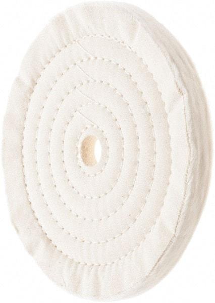 Value Collection - 8" Diam x 1/2" Thick Unmounted Buffing Wheel - 50 Ply, Polishing, 7/8" Arbor Hole, Medium Density - Exact Industrial Supply