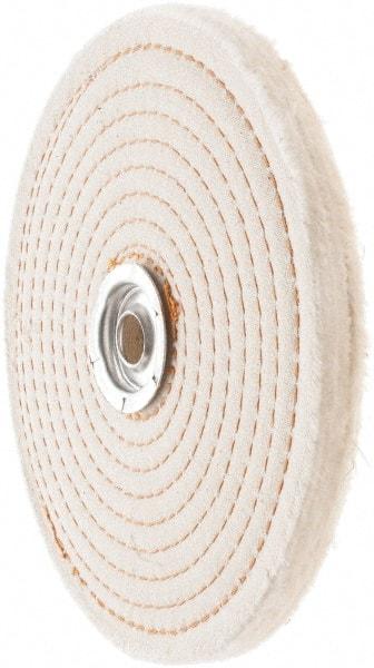 Value Collection - 6" Diam x 1/2" Thick Unmounted Buffing Wheel - 50 Ply, Polishing, 1" Arbor Hole, Hard Density - Exact Industrial Supply
