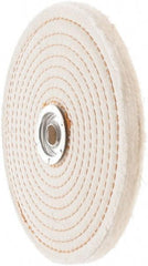 Value Collection - 6" Diam x 1/2" Thick Unmounted Buffing Wheel - 50 Ply, Polishing, 1" Arbor Hole, Hard Density - Exact Industrial Supply