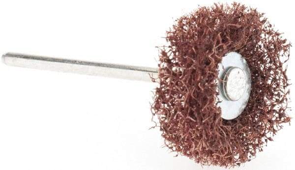 Made in USA - 7/8" Diam x 1/4" Thick, Hard Mounted Polishing Wheel - 0 Ply, Coarse Grade, 3/32" Shank Diam - Exact Industrial Supply
