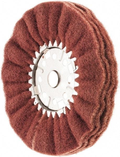 Value Collection - 12" Diam x 6" Thick, Hard Mounted Polishing Wheel - 2 Ply, Coarse Grade, 1-1/4" Shank Diam - Exact Industrial Supply