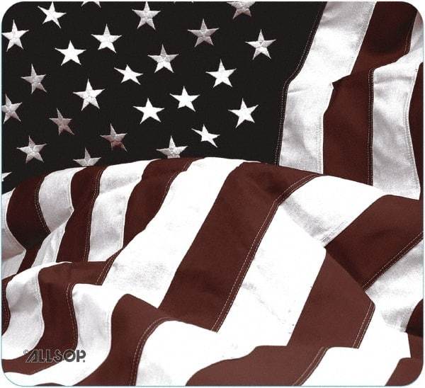 Allsop - 8-5/8" x 8" White, Red & Blue Mouse Pad - Use with Mouse - Exact Industrial Supply