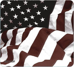 Allsop - 8-5/8" x 8" White, Red & Blue Mouse Pad - Use with Mouse - Exact Industrial Supply