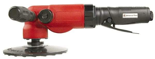 Universal Tool - 7" Wheel Diam, 7,500 RPM, Pneumatic Angle & Disc Grinder - 5/8-11 Spindle, 28 CFM, Side Exhaust - Exact Industrial Supply