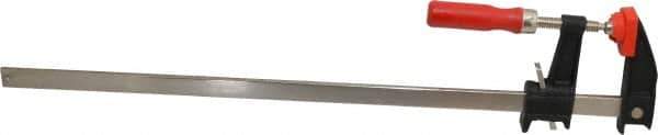 Bessey - 18" Capacity, 2-1/2" Throat Depth Cast Iron Bar Clamp - 600 Lb Clamping Pressure, 22" OAL - Exact Industrial Supply