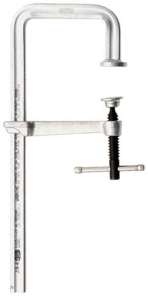 Bessey - 4-3/4" Deep Throat, 8" Max Capacity, Step Over Sliding Arm Clamp - 880 Lb Clamping Pressure, 5/8" Spindle Diam - Exact Industrial Supply