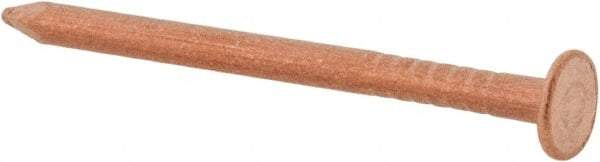 Made in USA - 3D, 14 Gauge, 1-1/4" OAL Common Nails - Smooth Shank, Copper - Exact Industrial Supply