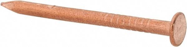 Made in USA - 4D, 12 Gauge, 1-1/2" OAL Common Nails - Smooth Shank, Copper - Exact Industrial Supply