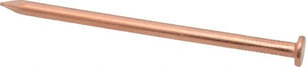 Made in USA - 20D, 6 Gauge, 4" OAL Common Nails - Smooth Shank, Copper - Exact Industrial Supply