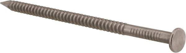 Made in USA - 16D, 8 Gauge, 3-1/2" OAL Common Nails - Ring Shank, 316 Stainless Steel - Exact Industrial Supply