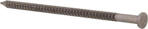 Made in USA - 12D, 9 Gauge, 3-1/4" OAL Common Nails - Ring Shank, T304 Stainless Steel - Exact Industrial Supply