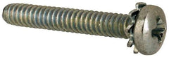 Value Collection - #4-40 UNC, 3/4" Length Under Head Phillips Drive Machine Screw - Pan Head, Grade J82 Steel, Zinc-Plated Finish, External Tooth - Exact Industrial Supply