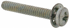 Value Collection - #4-40 UNC, 3/4" Length Under Head Phillips Drive Machine Screw - Pan Head, Grade J82 Steel, Zinc-Plated Finish, Internal Tooth - Exact Industrial Supply