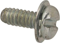 Value Collection - #4-40 UNC, 5/16" Length Under Head Slotted Drive Machine Screw - Pan Head, Grade J82 Steel, Zinc-Plated Finish, Internal Tooth - Exact Industrial Supply
