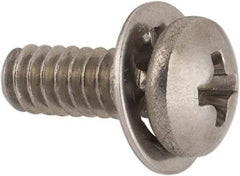 Value Collection - #4-40 UNC, 5/16" Length Under Head Phillips Drive Machine Screw - Pan Head, Grade 18-8 Stainless Steel, Internal Tooth - Exact Industrial Supply