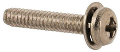 Value Collection - #4-40 UNC, 5/8" Length Under Head Phillips Drive Machine Screw - Pan Head, Grade 410 & 18-8 Stainless Steel, Internal Tooth - Exact Industrial Supply
