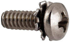 Value Collection - #4-40 UNC, 5/16" Length Under Head Phillips Drive Machine Screw - Pan Head, Grade 18-8 Stainless Steel, External Tooth - Exact Industrial Supply
