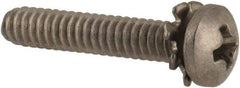 Value Collection - #4-40 UNC, 5/8" Length Under Head Phillips Drive Machine Screw - Pan Head, Grade 18-8 Stainless Steel, External Tooth - Exact Industrial Supply