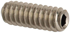 Value Collection - #4-40 UNC, 5/16" OAL, Cup Point Set Screw - Grade 18-8 Stainless Steel, 0.05" Key - Exact Industrial Supply