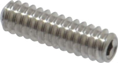 Value Collection - #4-40 UNC, 3/8" OAL, Cup Point Set Screw - Grade 18-8 Stainless Steel, 0.05" Key - Exact Industrial Supply