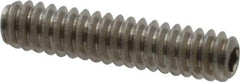 Value Collection - #4-40 UNC, 1/2" OAL, Cup Point Set Screw - Grade 18-8 Stainless Steel, 0.05" Key - Exact Industrial Supply