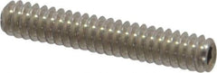 Value Collection - #4-40 UNC, 5/8" OAL, Cup Point Set Screw - Grade 18-8 Stainless Steel, 0.05" Key - Exact Industrial Supply